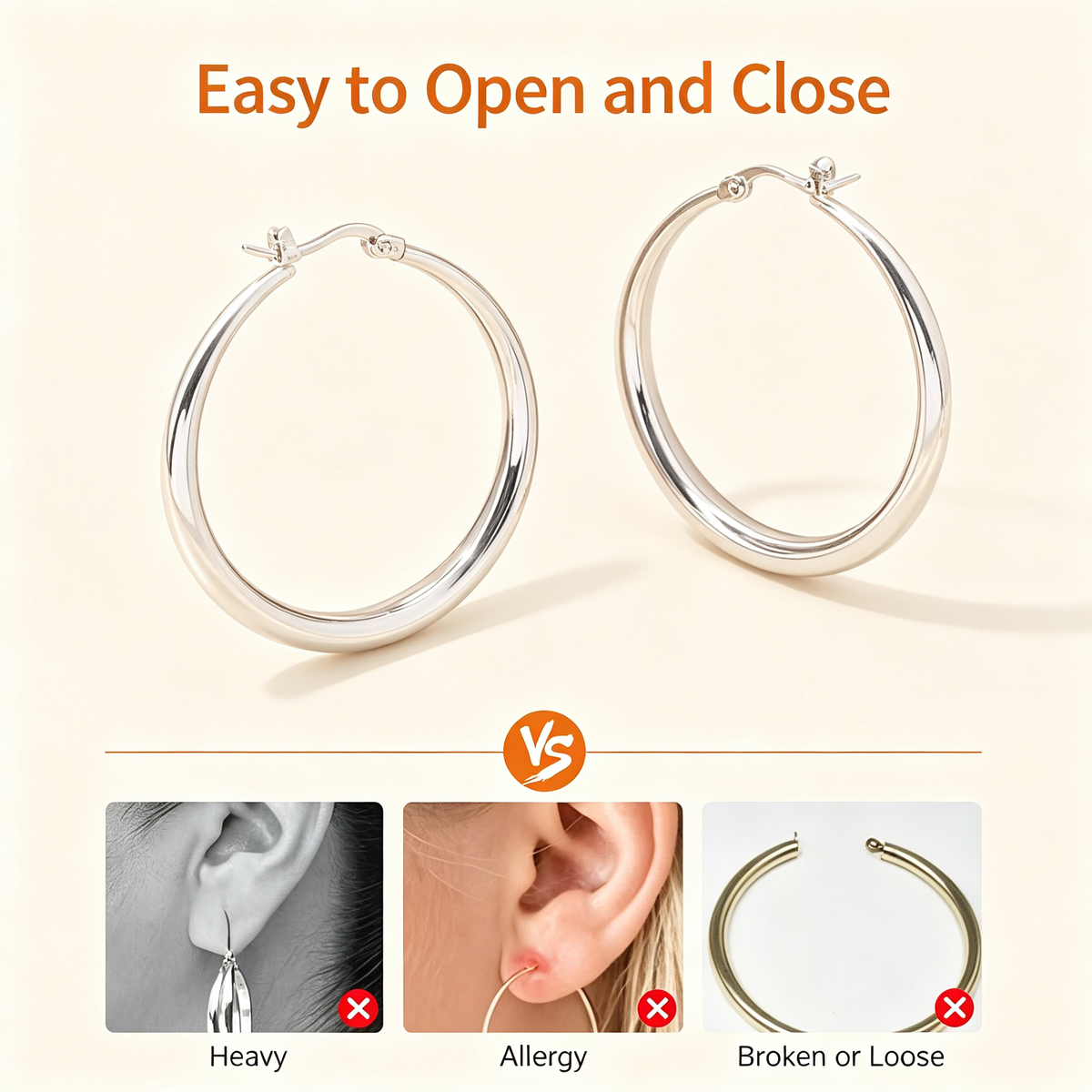 Classic Silver Hoop Earrings