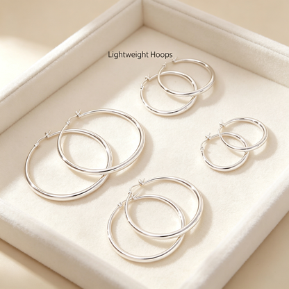 Classic Silver Hoop Earrings