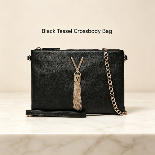 Black Tassel Crossbody Bag