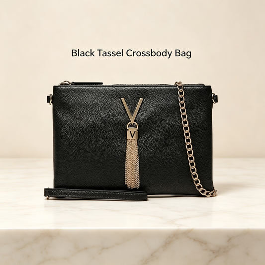 Black Tassel Crossbody Bag