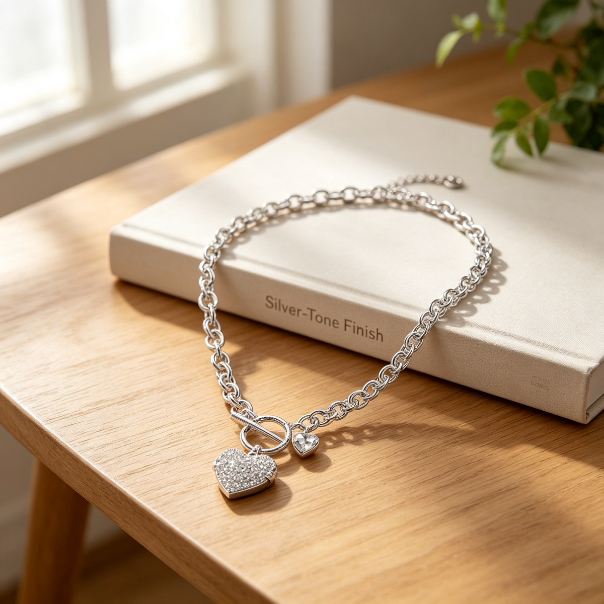 Silver Heart Pendant Necklace
