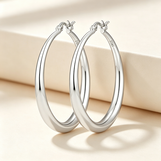 Classic Silver Hoop Earrings