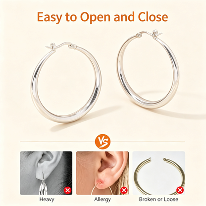 Classic Silver Hoop Earrings