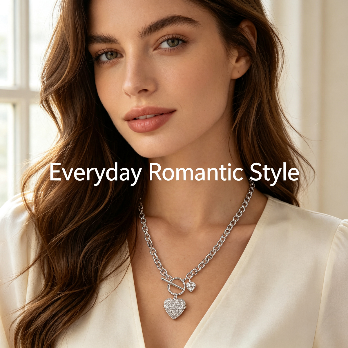 Silver Heart Pendant Necklace