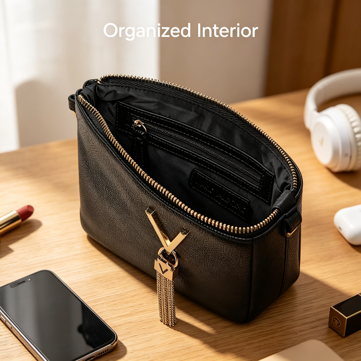Black Tassel Crossbody Bag